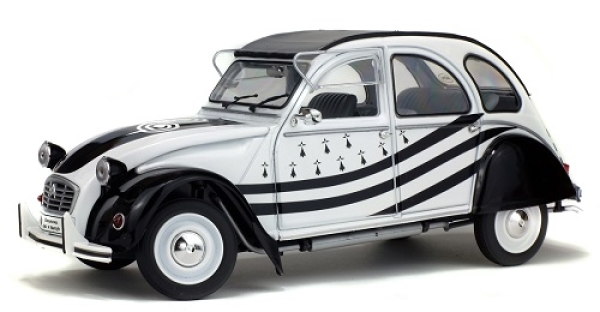 421183990 Citroen 2 CV 6 BZH 1978 White / Black 1:18